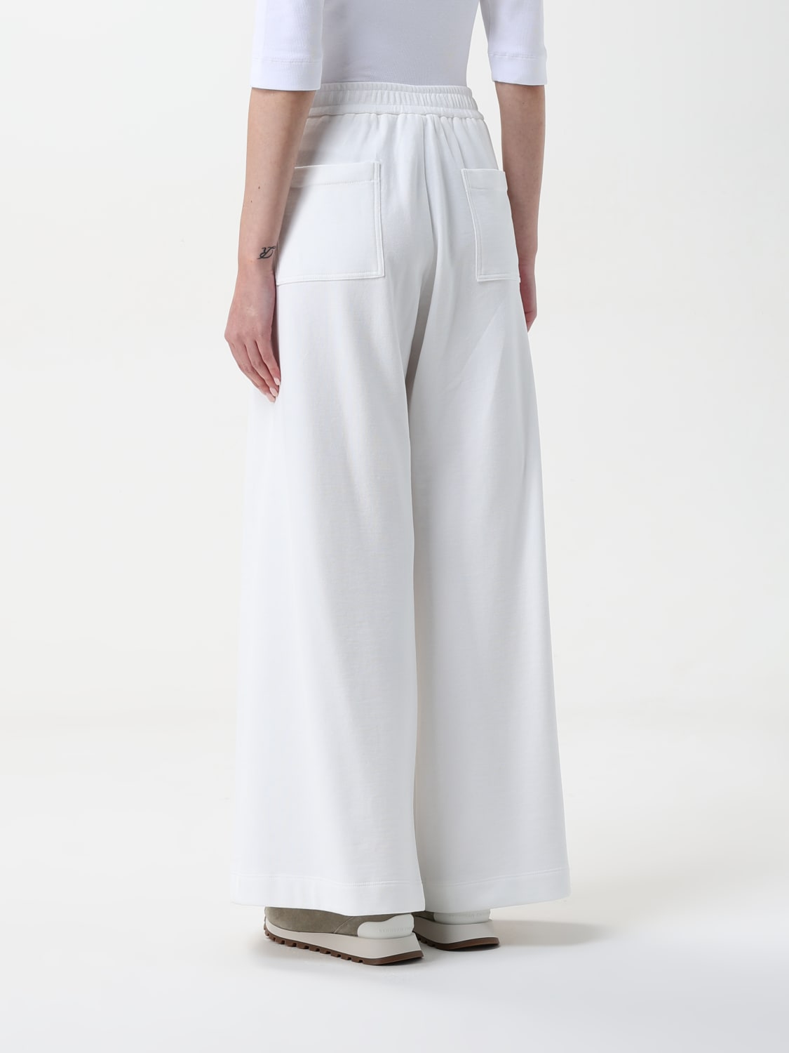 BRUNELLO CUCINELLI: Pants woman - White | Brunello Cucinelli