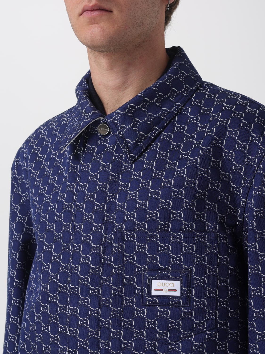 GUCCI JACKET: Jacket men Gucci, Blue - Img 5