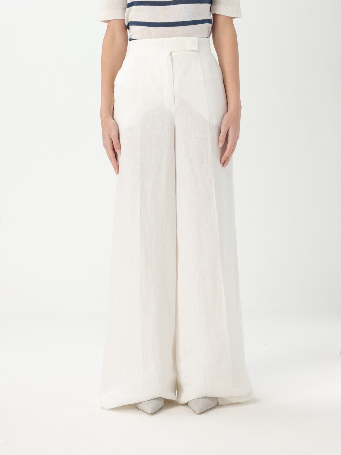 パンツ MAX MARA Woman Pants White 2511131092600 005 MAX MARA: Pants woman - White | Max Mara pants 2511131092600