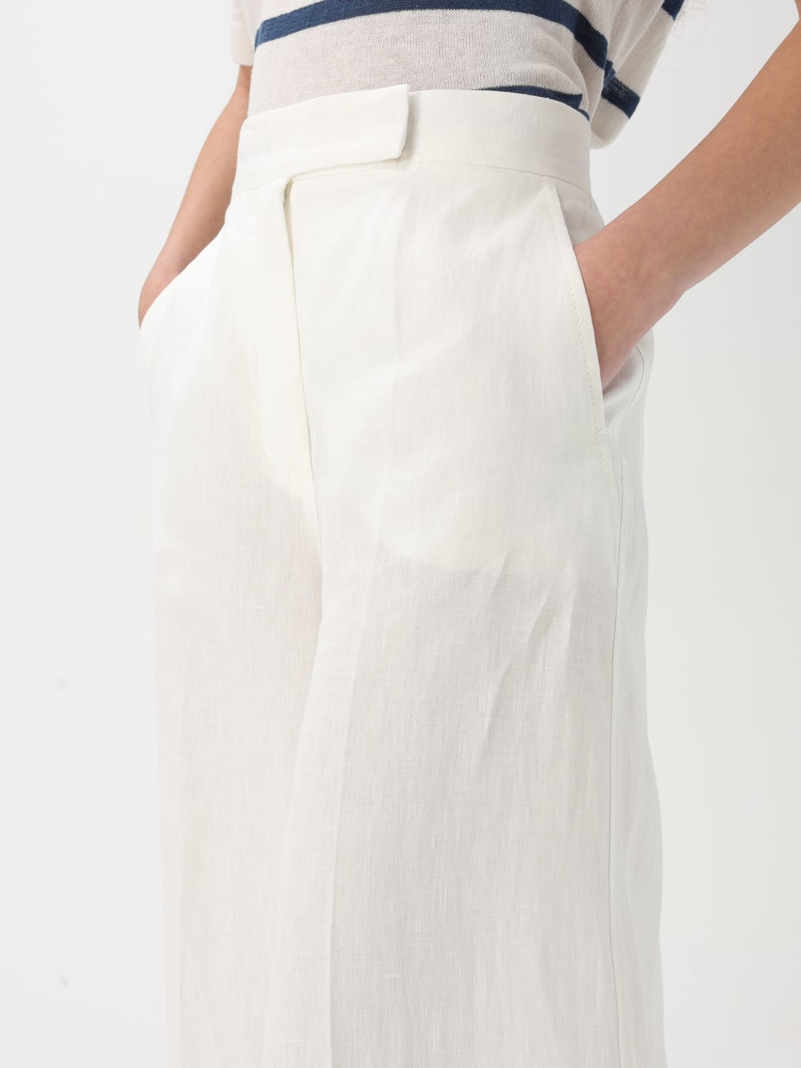 パンツ MAX MARA Woman Pants White 2511131092600 005 MAX MARA: Pants woman - White | Max Mara pants 2511131092600