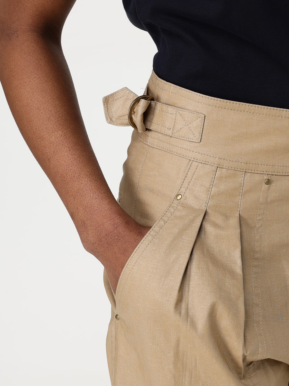 ISABEL MARANT フィジーパンツ PA0512FAC1C01I BEIGE ISABEL MARANT: Pants woman - Beige | Isabel Marant pants
