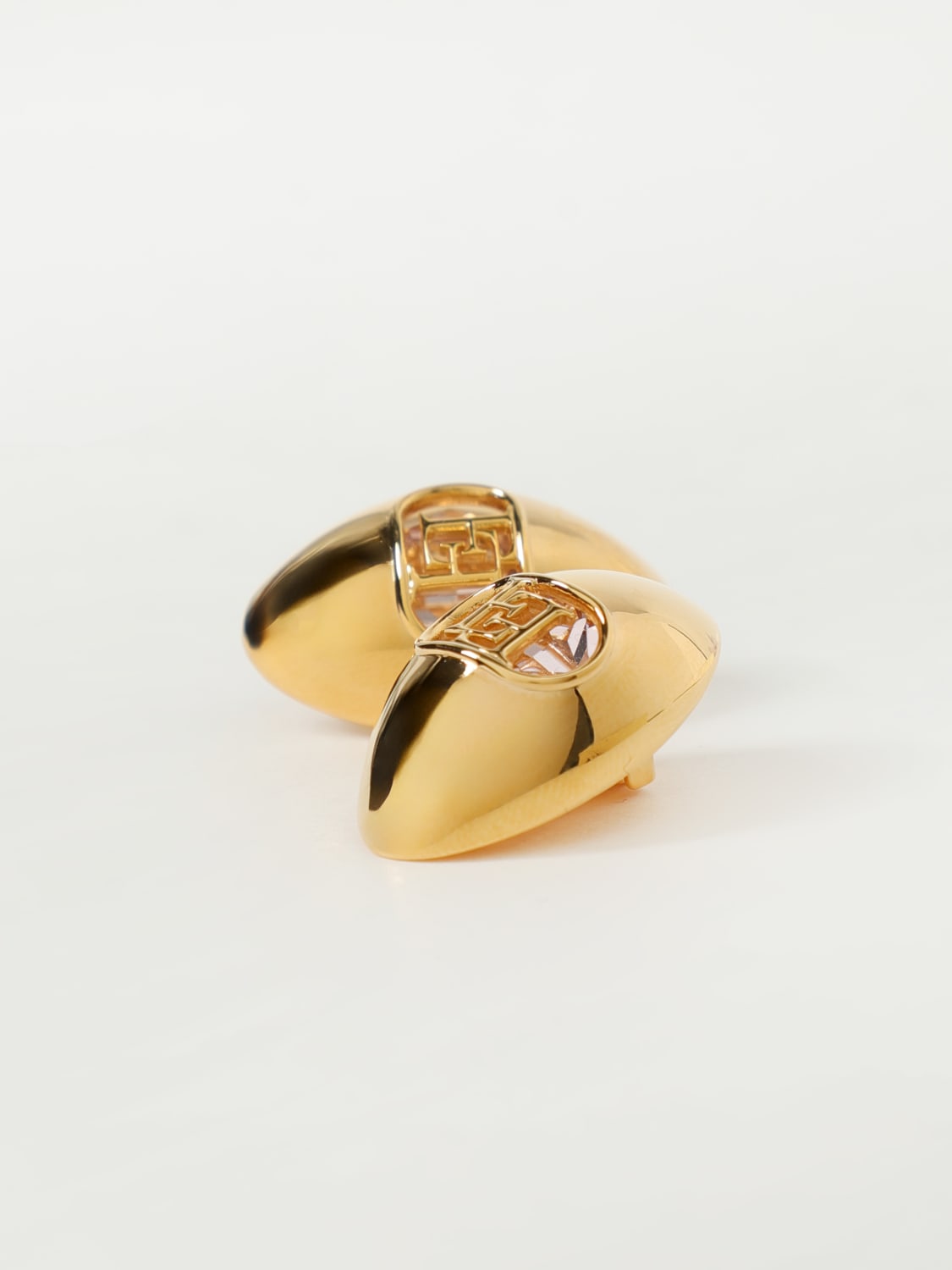ELISABETTA FRANCHI: Orecchini in ottone con strass - Oro
