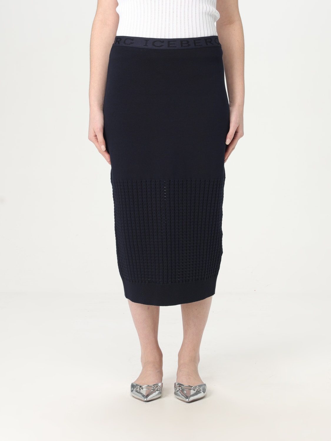 スカート ICEBERG Woman Skirt Blue AC017477 6689 ICEBERG: Skirt woman - Blue | Iceberg skirt AC017477 online