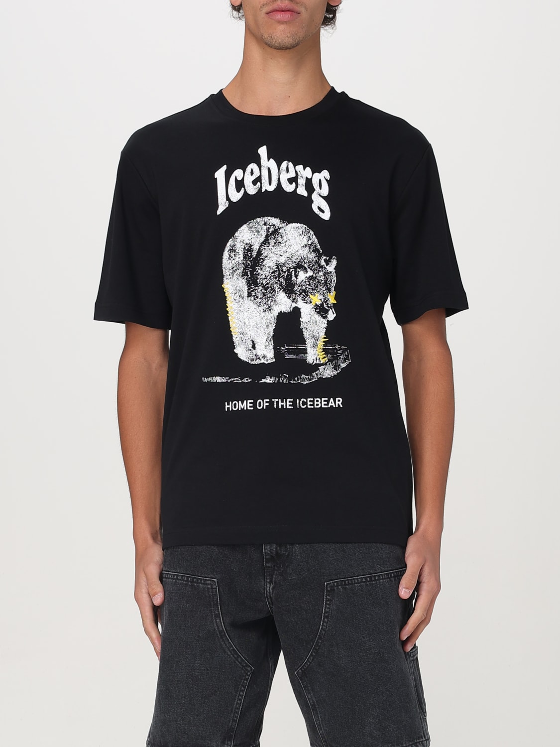 Tシャツ・カットソー ICE B ICEBERG Men T Shirts F011 63186479 Blue Mens T-Shirts and Polo with Cartoon Graphics | ICEBERG