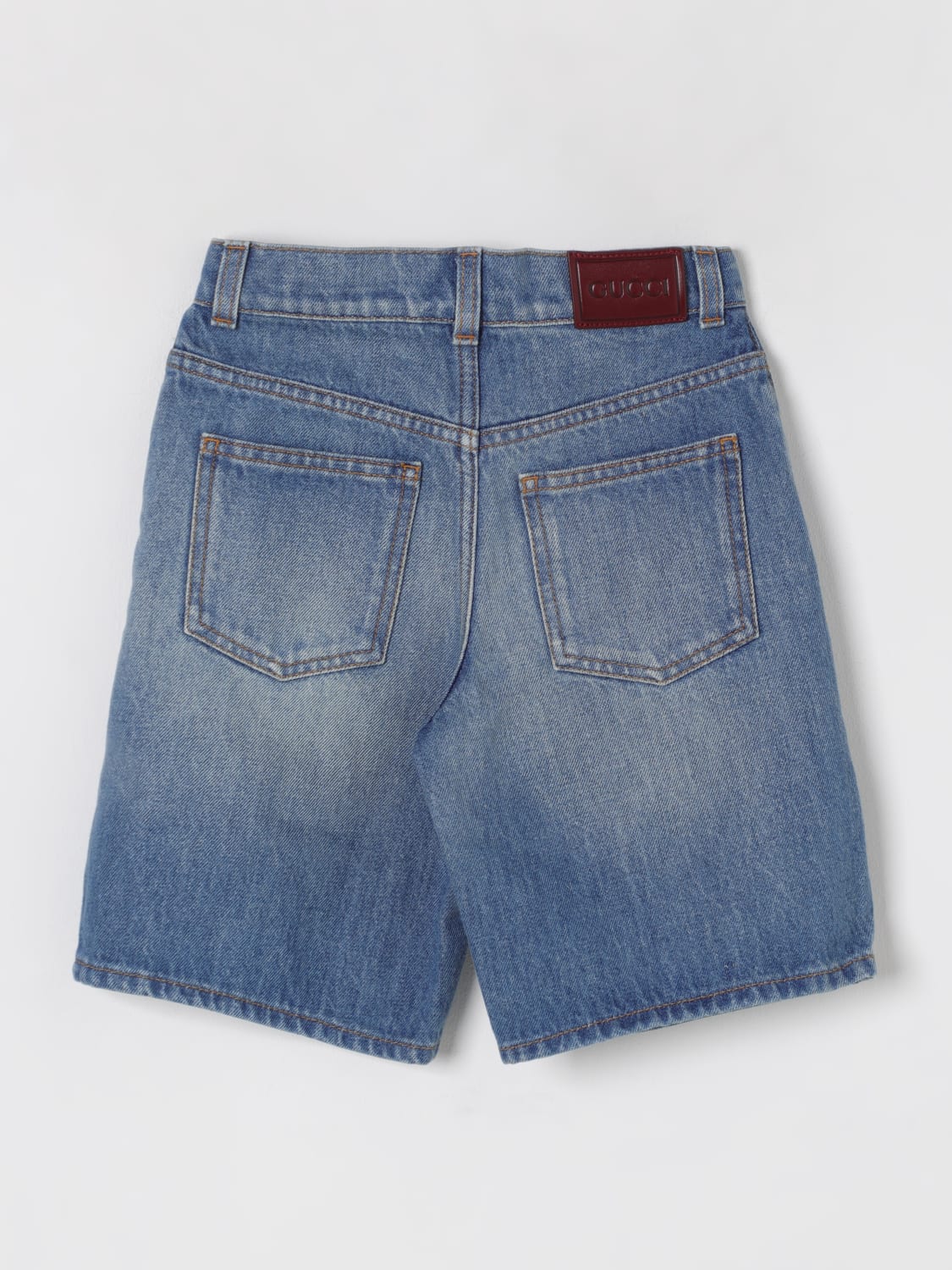 GUCCI SHORTS: Pants kids Gucci, Denim - Img 2