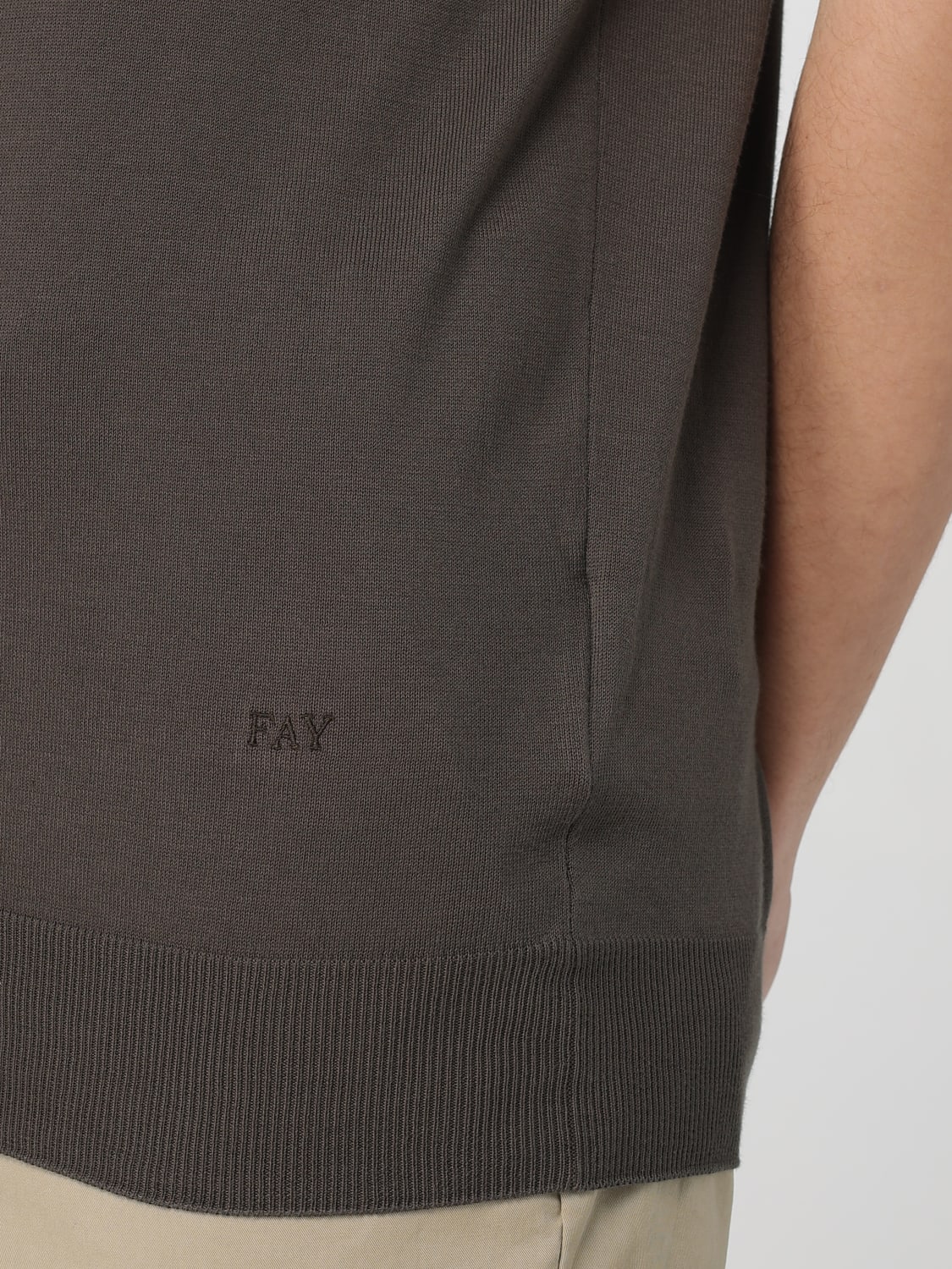 FAY POLO: Pull homme Fay, Marron - Img 3