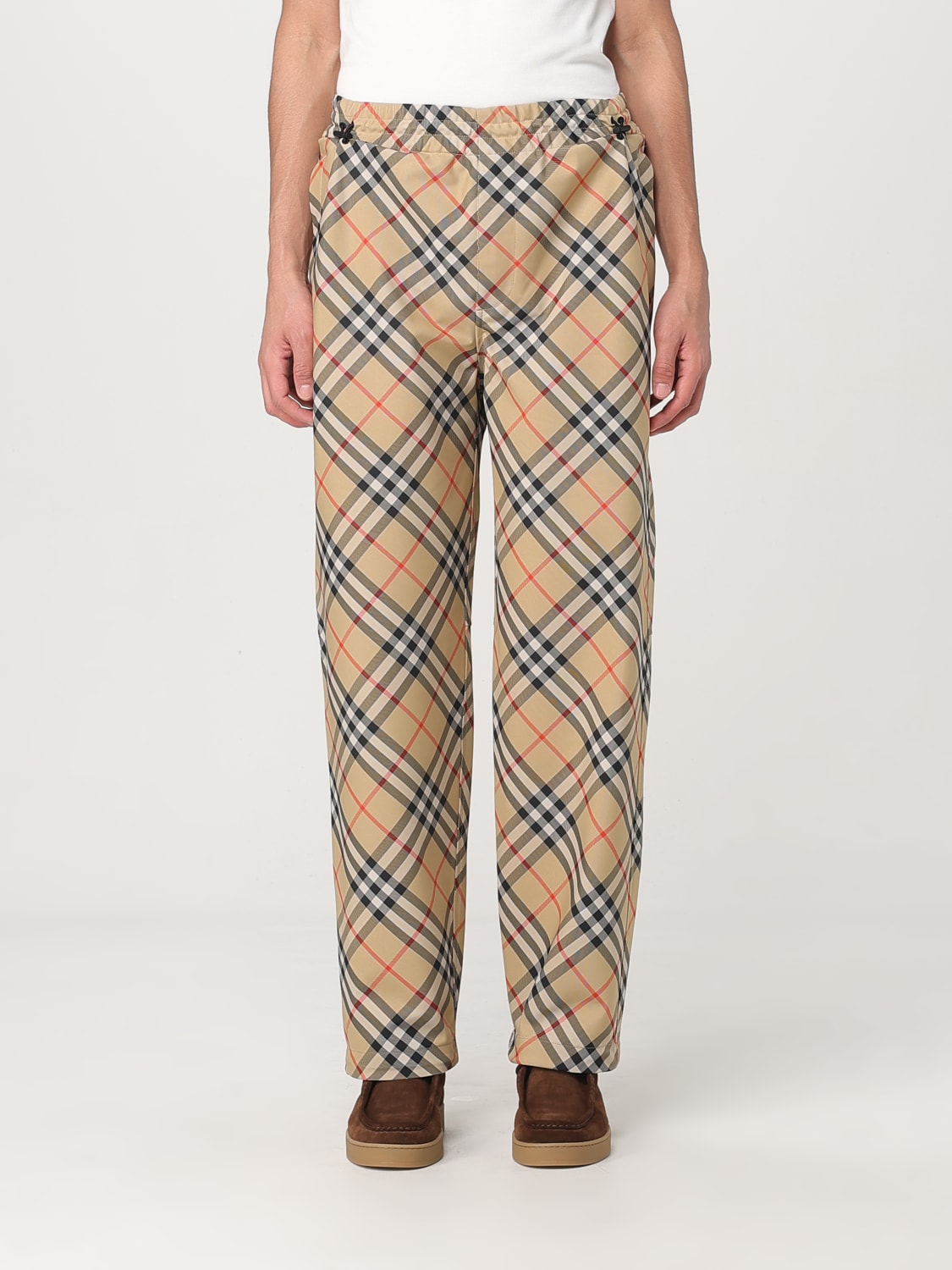 スラックス BURBERRY Men Straight Pants 8105510 B9368 Beige BURBERRY: Pants men - Beige | Burberry pants 8105510 online