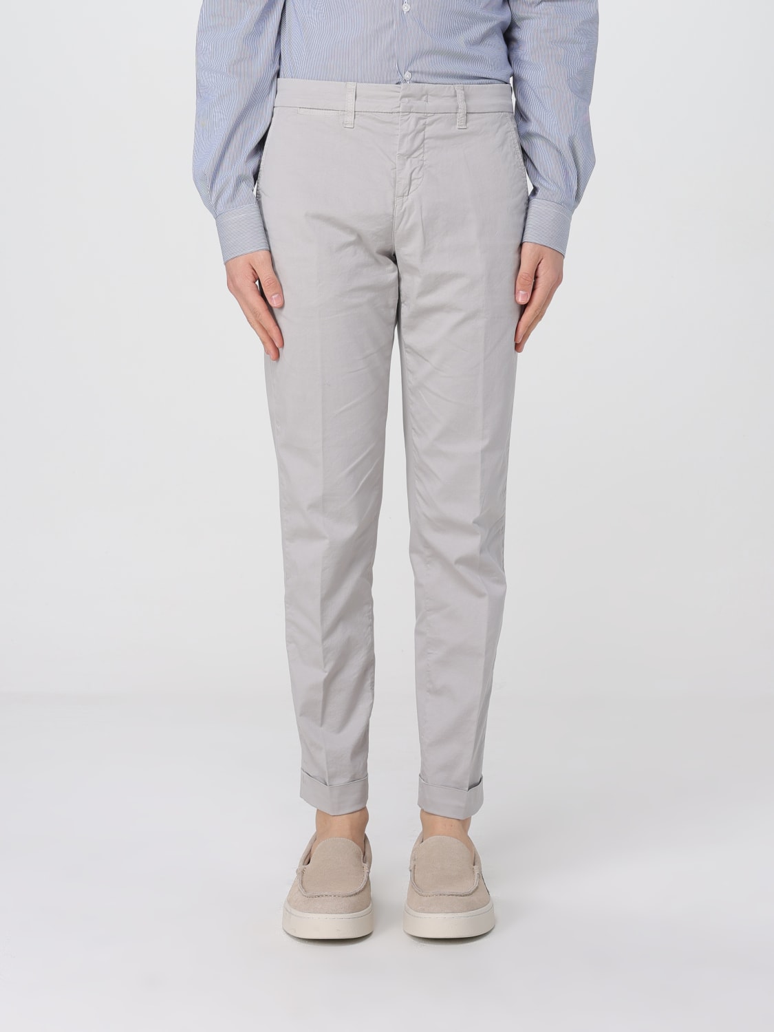 FAY PANTALONI: Pantalone Fay in gabardine , Grigio - Img 1