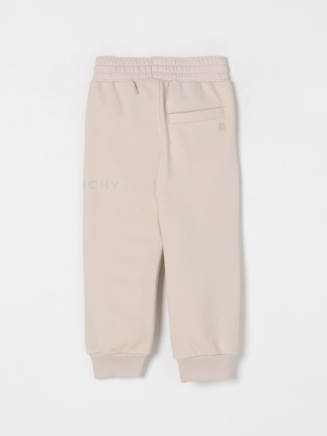 GIVENCHY PANTALONE: Pantalone jogging in cotone con logo Givenchy, Panna - Img 2