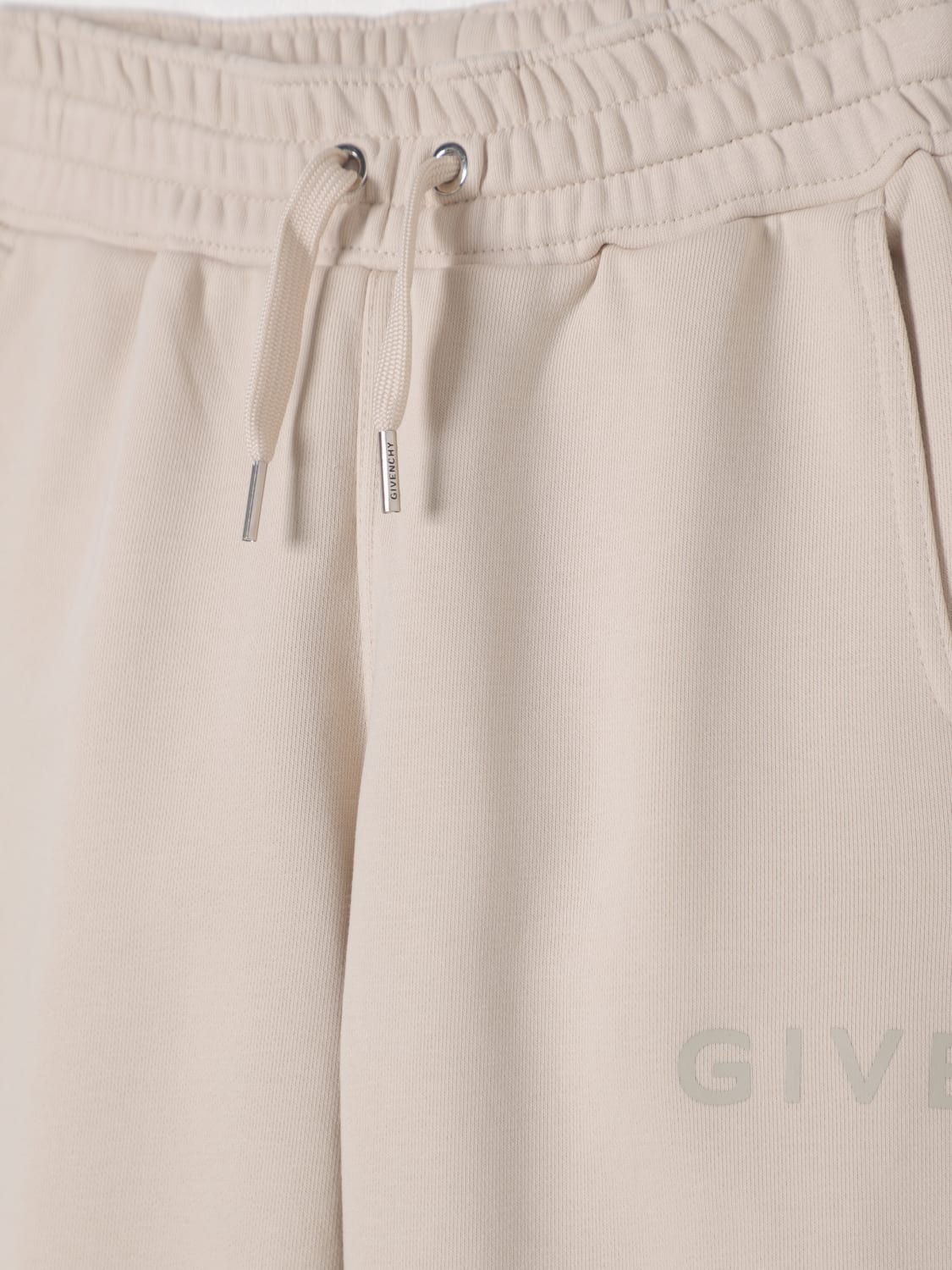 GIVENCHY PANTALONE: Pantalone jogging in cotone con logo Givenchy, Panna - Img 3