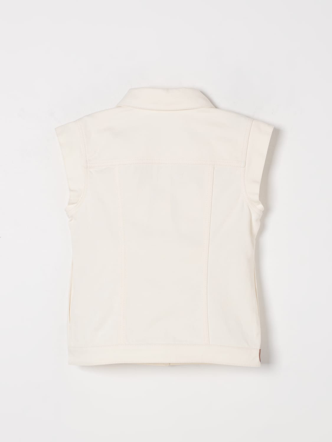 CHLOÉ 外套: 马甲 儿童 ChloÉ, 白色 - Img 2