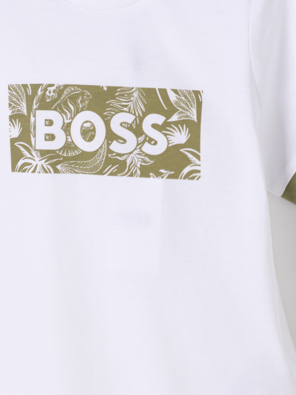 BOSS T-SHIRT: Polo enfant Boss, Blanc - Img 3