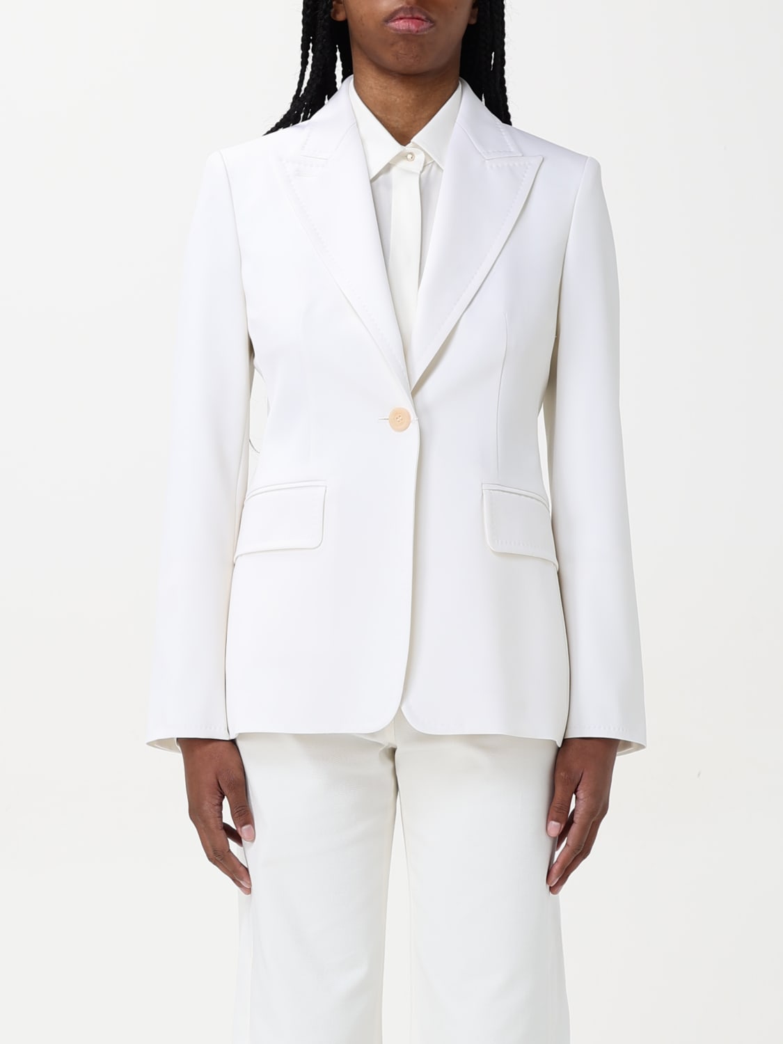アウターその他 MAX MARA Woman Blazer White 2511041021600 001 MAX MARA：ブレザー レディース - ホワイト | GIGLIO.COM