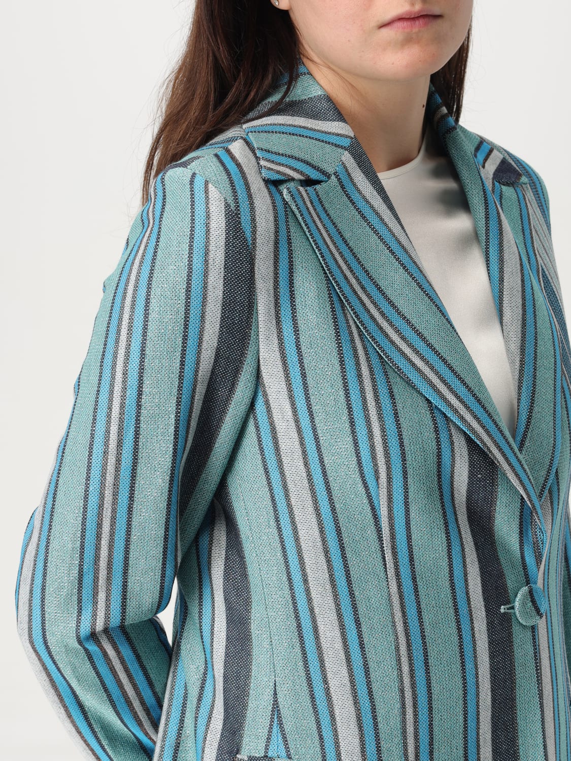 アウターその他 MALIPARMI Woman Blazer Blue JD645551089 A8182 MALIPARMI: Jacket woman - Blue | Maliparmi blazer