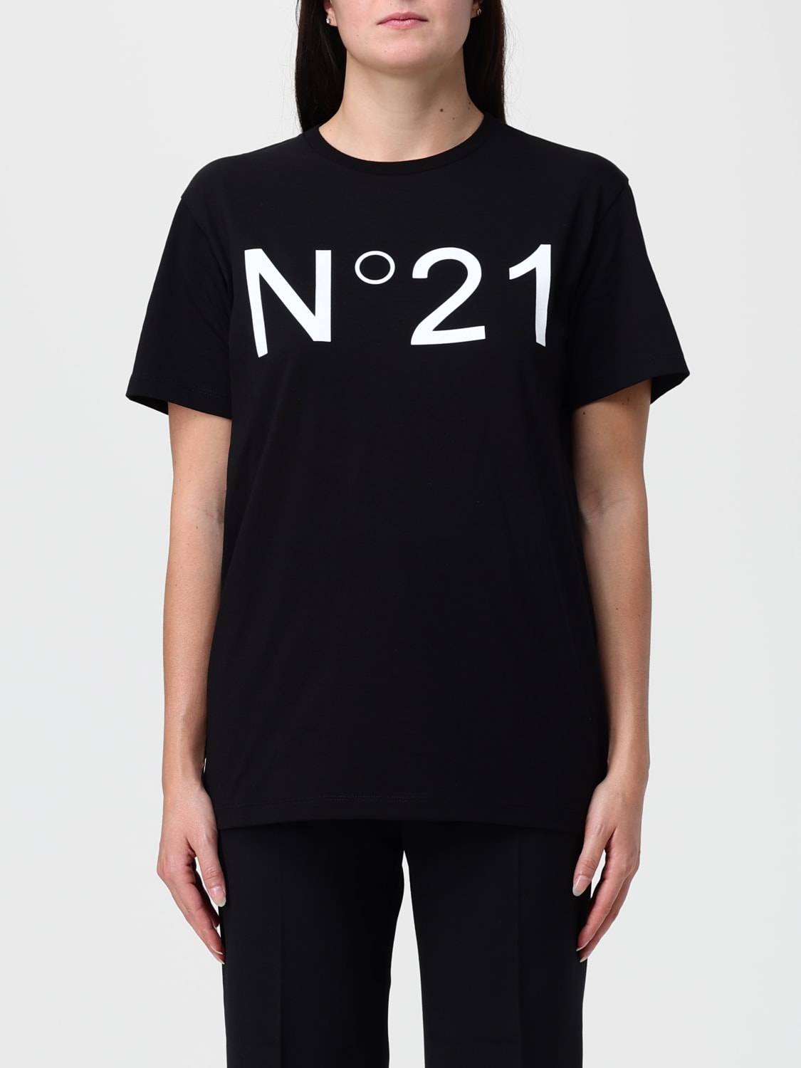 N° 21 T-SHIRT: Polo damen N° 21, Schwarz - Img 1
