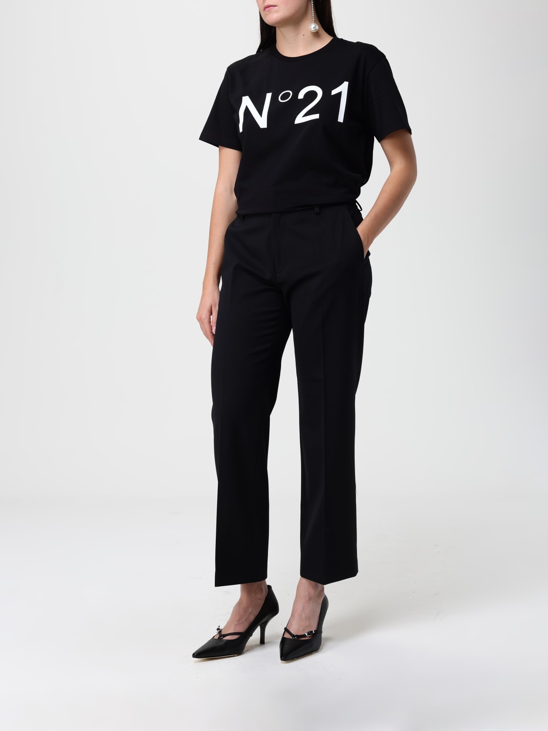N° 21 T-SHIRT: Polo damen N° 21, Schwarz - Img 2