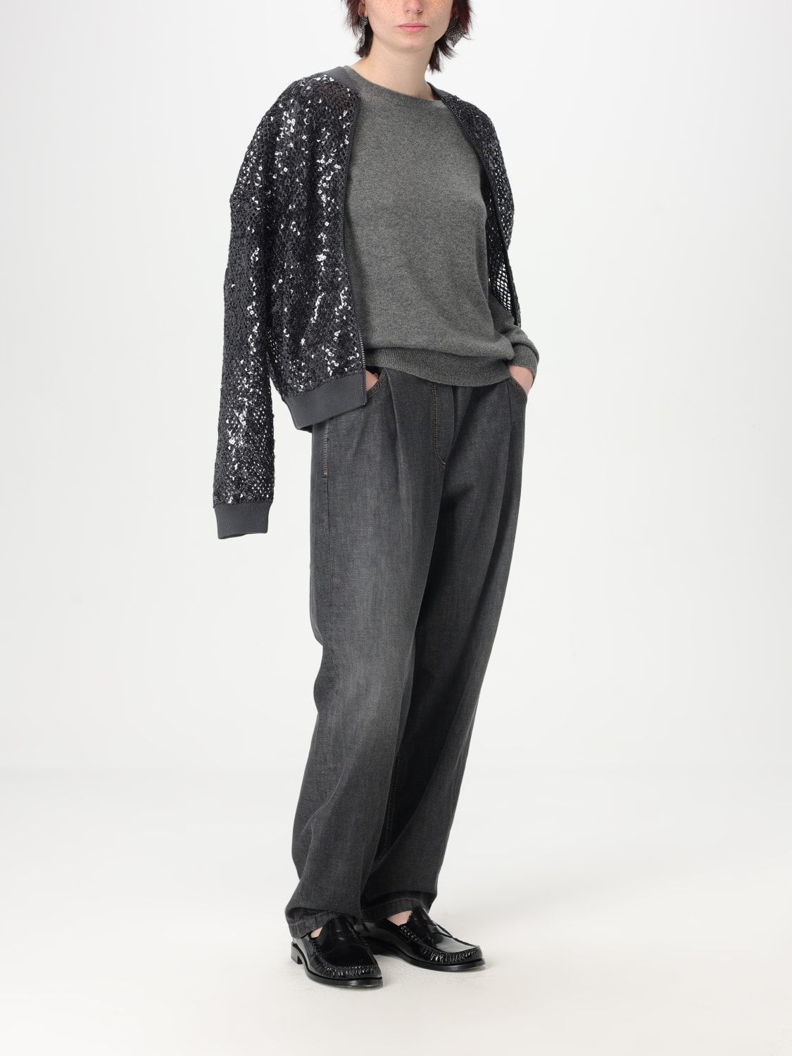 BRUNELLO CUCINELLI: Sweater woman - Grey | Brunello