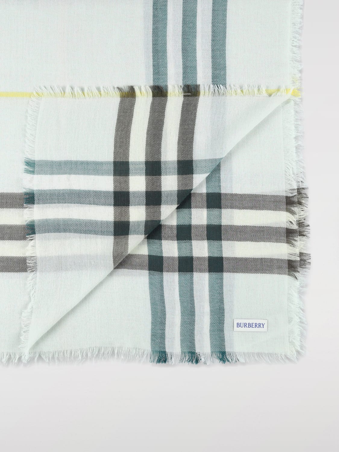 スカーフ Burberry SCARF (8102535) BURBERRY: Scarf men - White | Burberry scarf 8102535 online