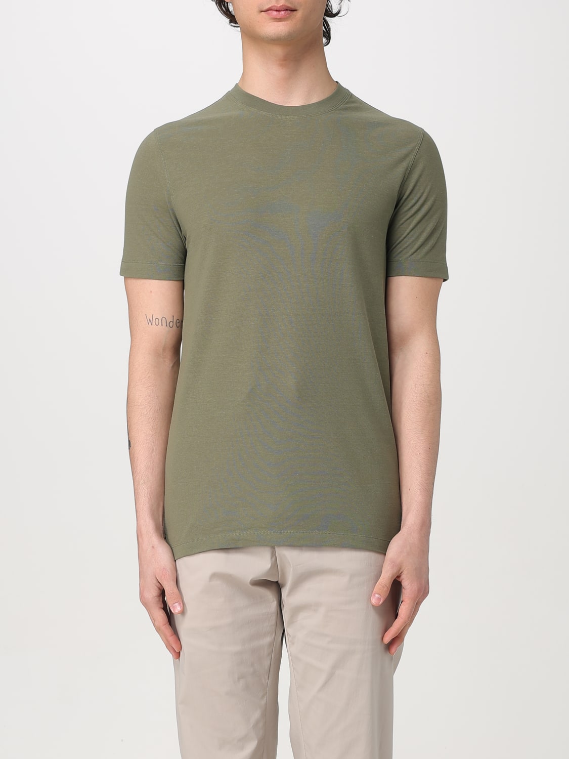 Tシャツ・カットソー ZANONE Men T-shirt Emerald 815194ZG380 Z1866 ZANONE: T-shirt men - Green | Zanone t-shirt 815194ZG380