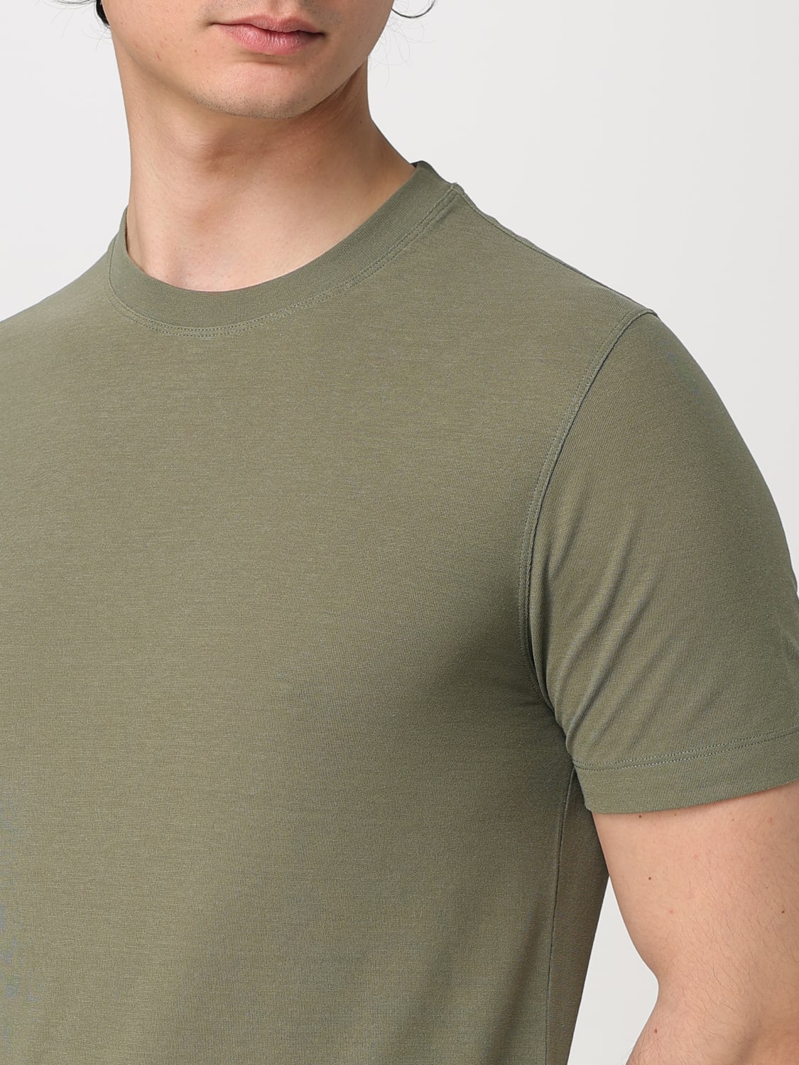 Tシャツ・カットソー ZANONE Men T-shirt Emerald 815194ZG380 Z1866 ZANONE: T-shirt men - Green | Zanone t-shirt 815194ZG380