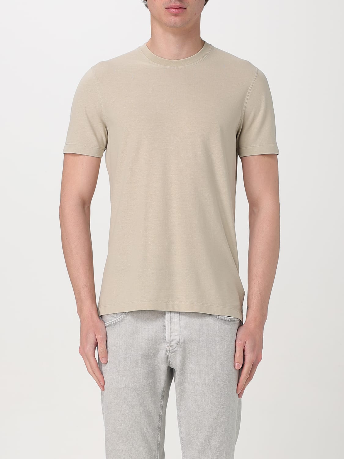Tシャツ・カットソー ZANONE Men T-shirt Ecru 815194ZG380 Z1904 ZANONE: T-shirt men - Sand | Zanone t-shirt 815194ZG380