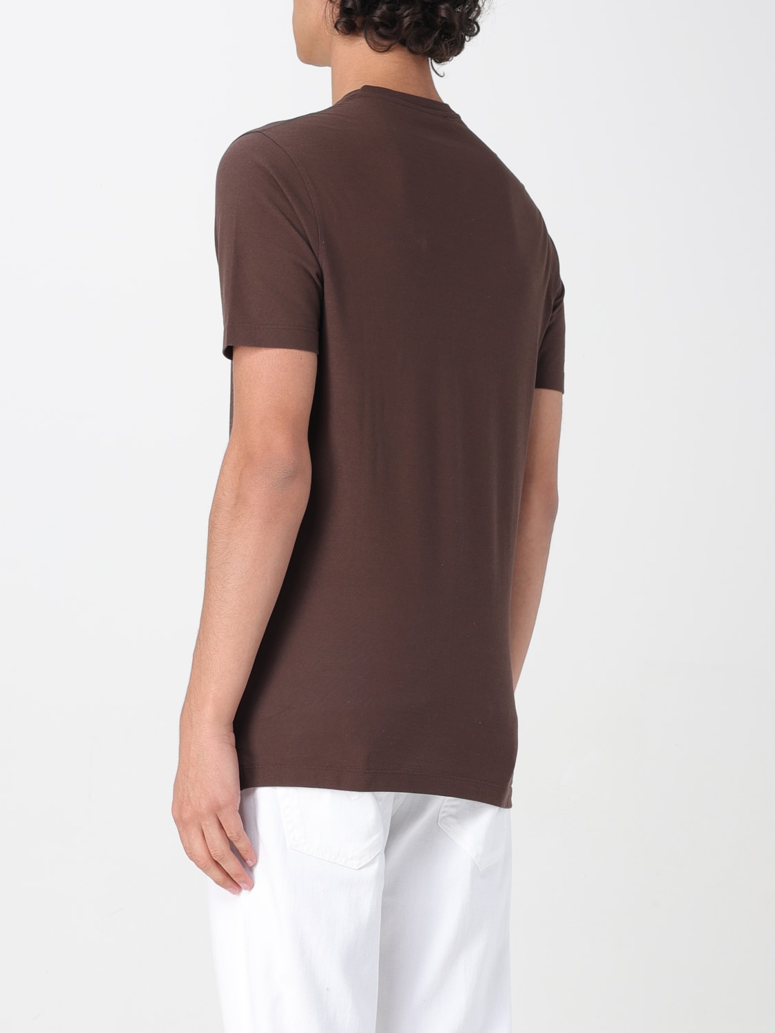 Tシャツ・カットソー ZANONE Men T-shirt Green 815194ZG380 Z4115 ZANONE: T-shirt men - Coffee | Zanone t-shirt 815194ZG380