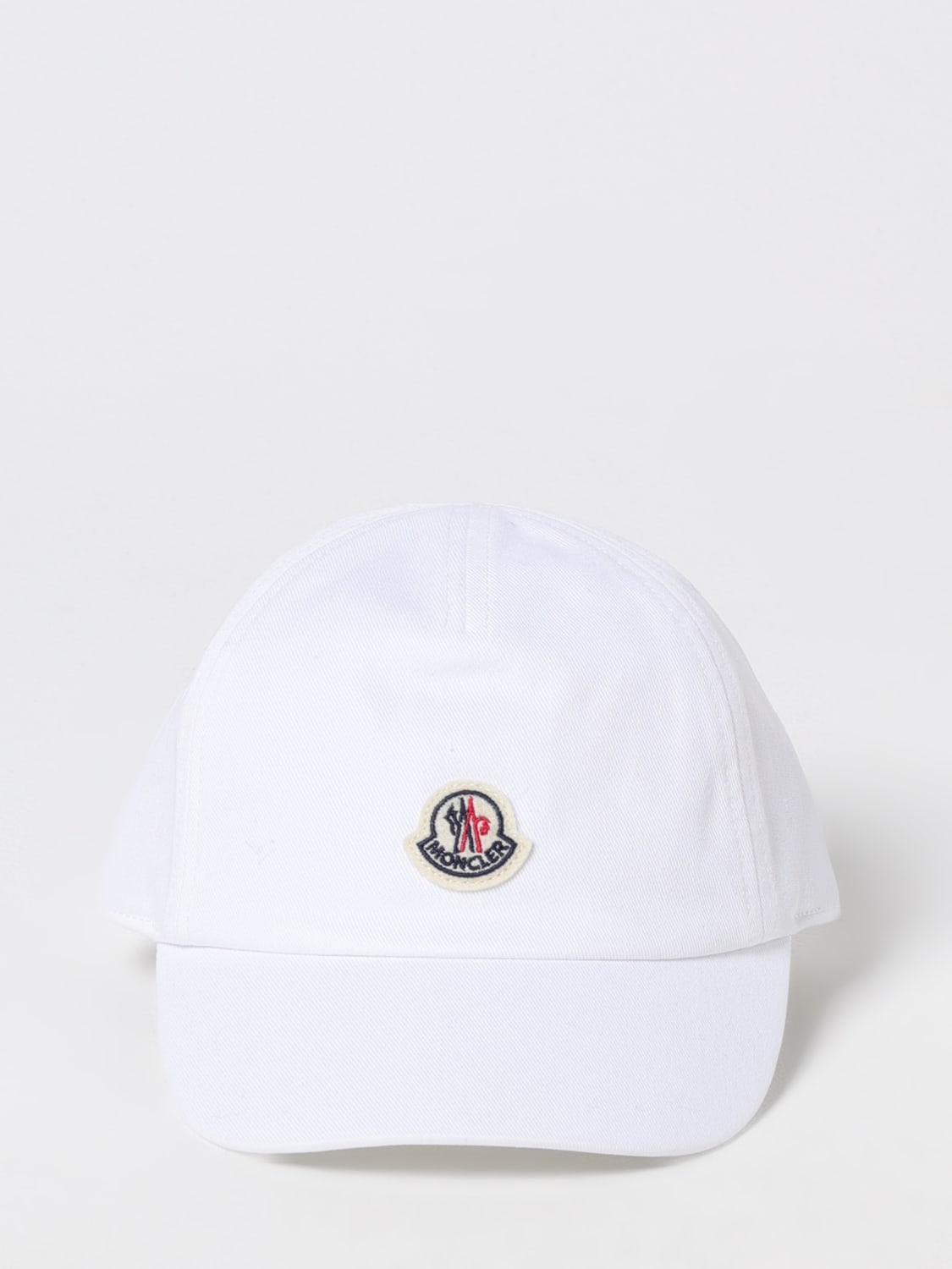 MONCLER CAPPELLO BAMBINO: Cappello Moncler in cotone con patch logo , Bianco - Img 2