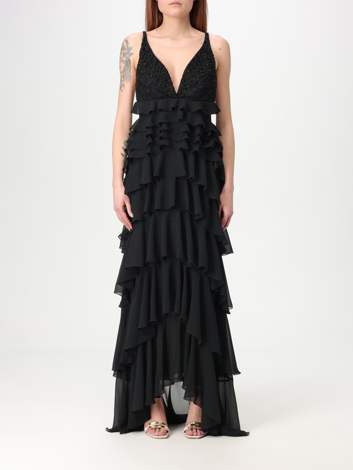 ELISABETTA FRANCHI: Dress woman - Black | Elisabetta Franchi dress