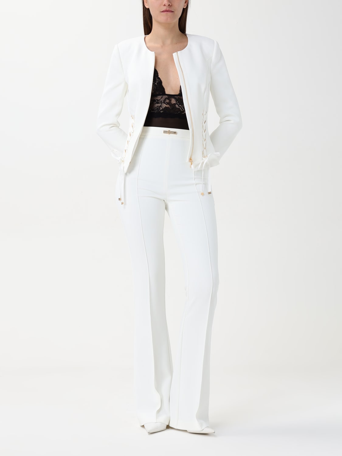 ELISABETTA FRANCHI PANTALON: Pantalon femme Elisabetta Franchi, Ivoir - Img 2