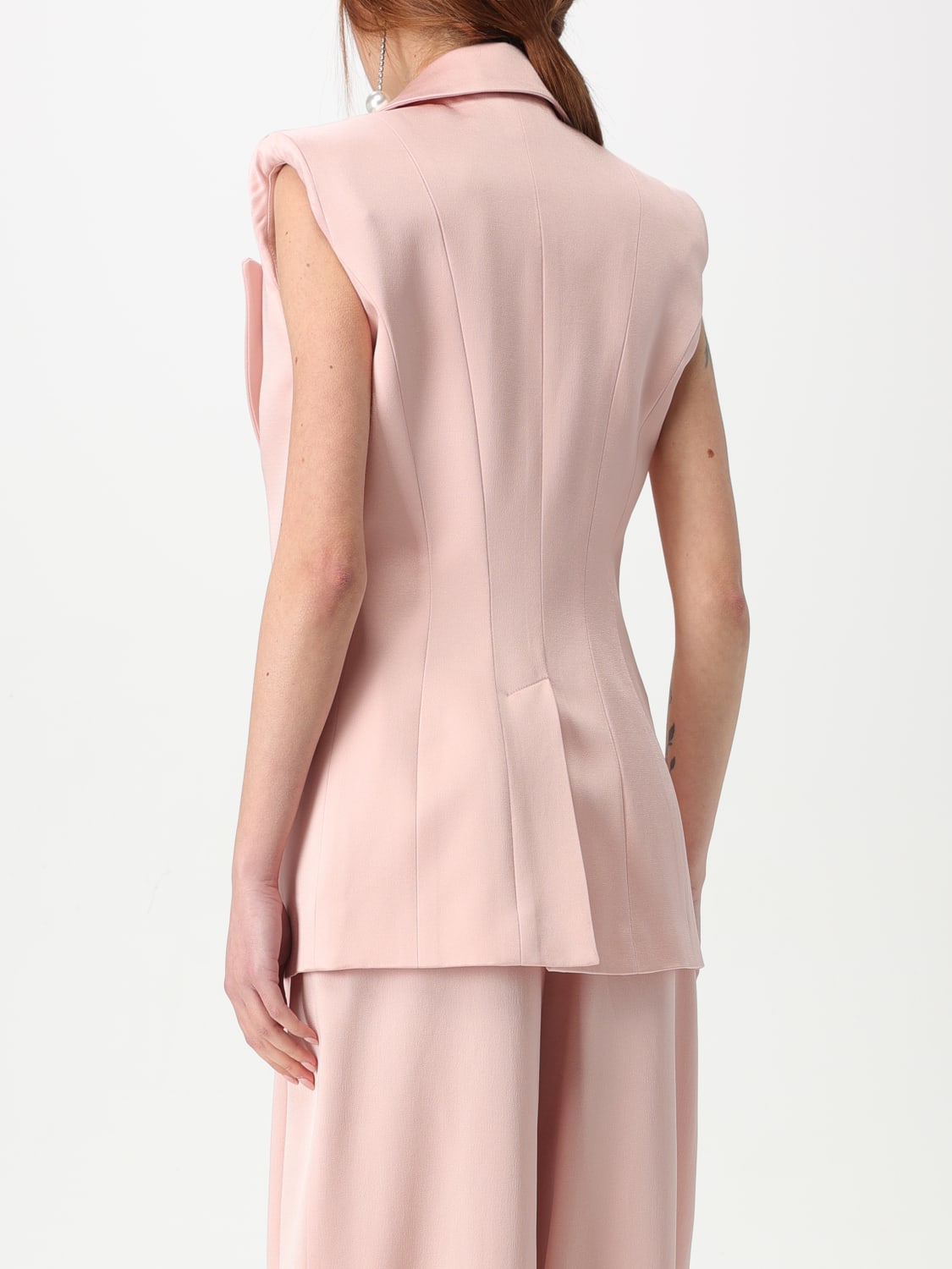 アウターその他 NINA RICCI Woman Waistcoat Pink 25PCVE003AC0123 U2785 NINA RICCI: crêpe vest - Pink | Nina Ricci waistcoat