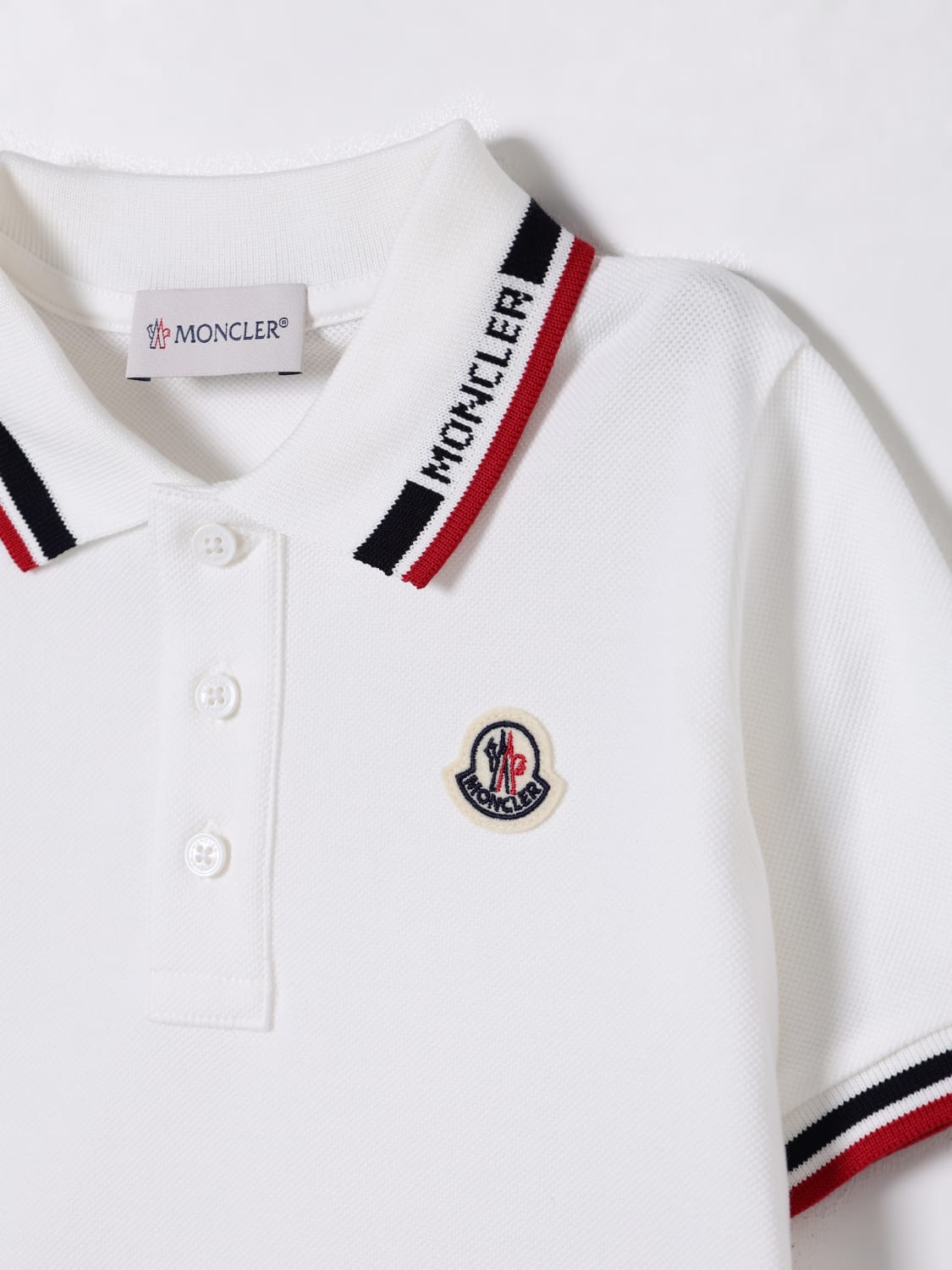 キッズ用トップス MONCLER SS25 POLO (8A0001289ALK 034) MONCLER: Polo shirt kids - Beige | Moncler polo shirt