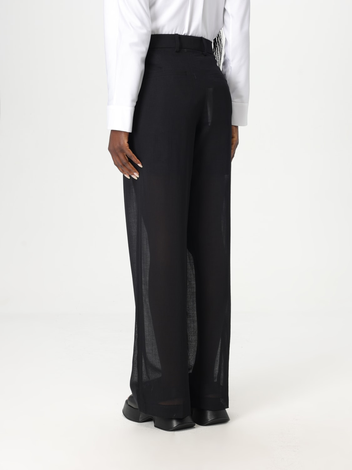 HELMUT LANG PANTALONE: Pantalone Helmut Lang in misto lana , Nero - Img 3