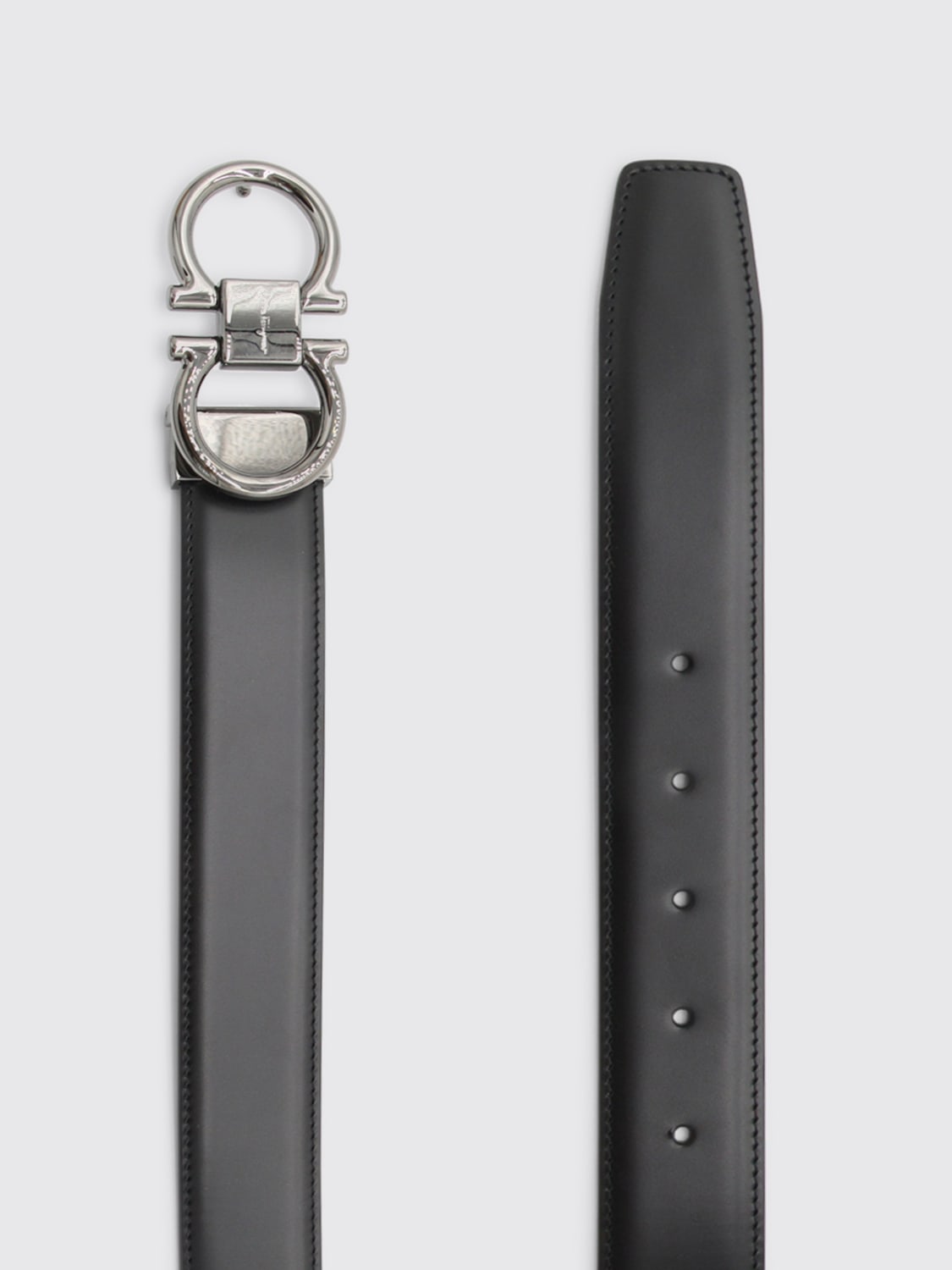 FERRAGAMO BELT: Belt men Ferragamo, Black - Img 2