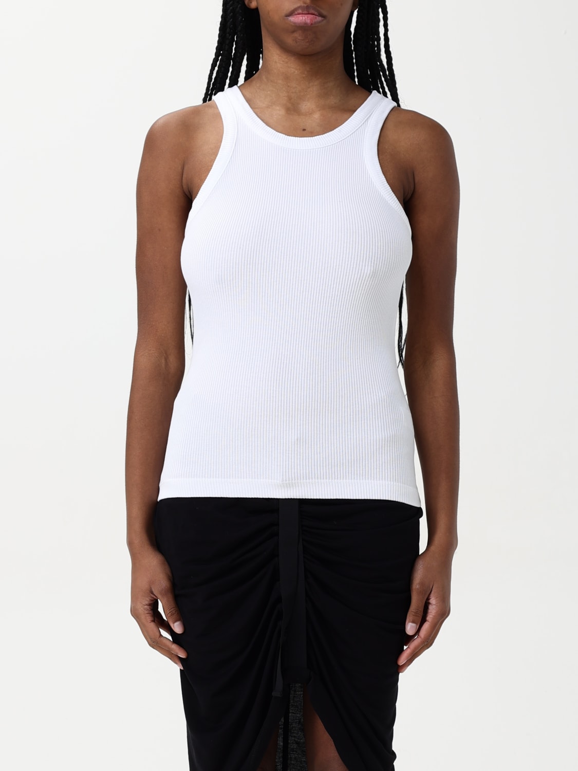 Tシャツ・カットソー AGOLDE Woman T-Shirt Black A73561260 BLK AGOLDE Adine Cotton T-shirt | Black | FARFETCH