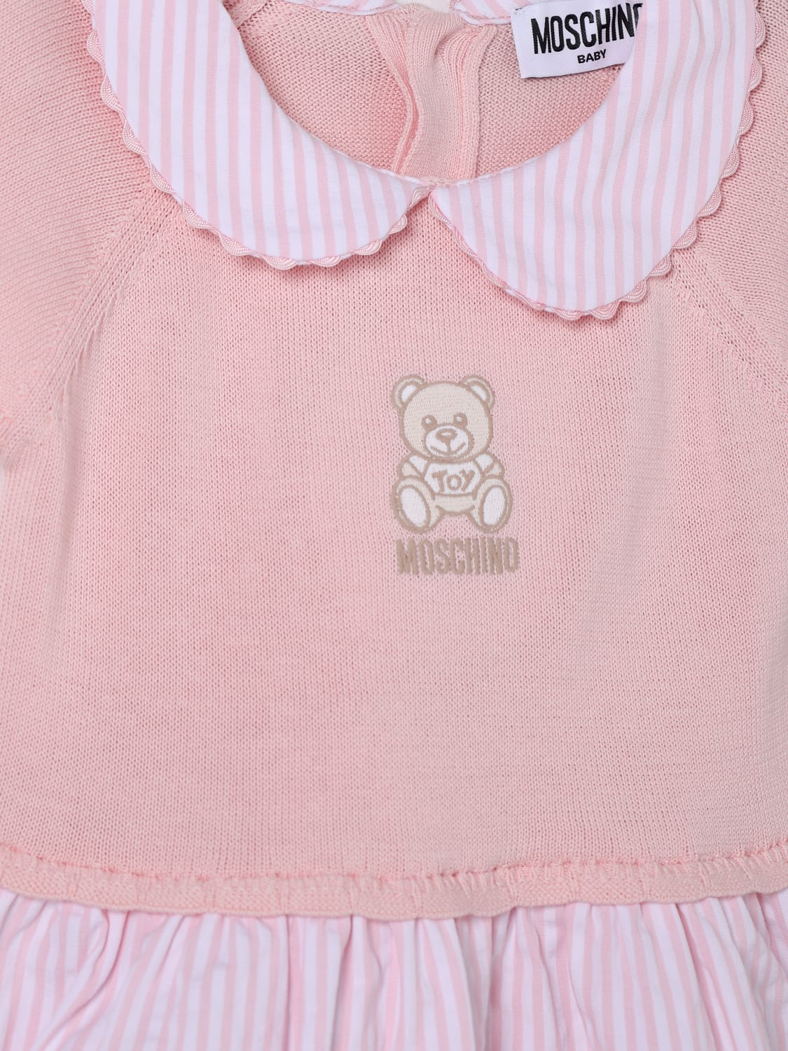 MOSCHINO ABITO: Abito in cotone Teddy Moschino, Rosa - Img 3