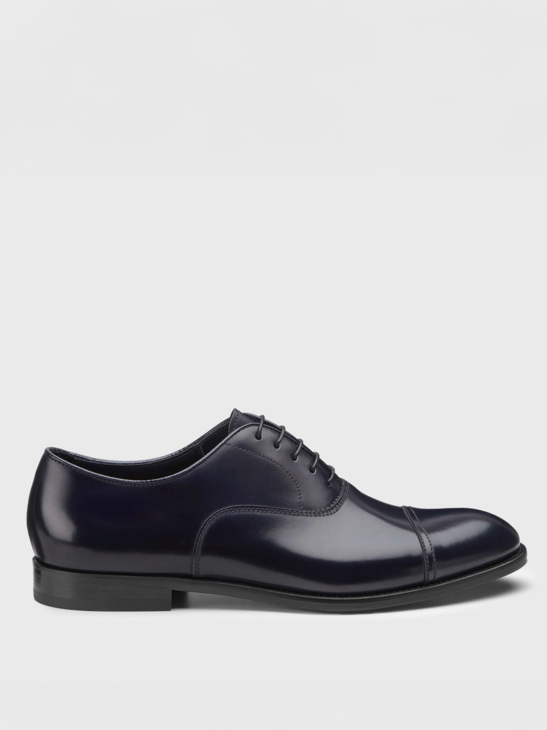 DOUCAL'S SCARPE STRINGATE: Oxford Doucal's in pelle , Blue - Img 1