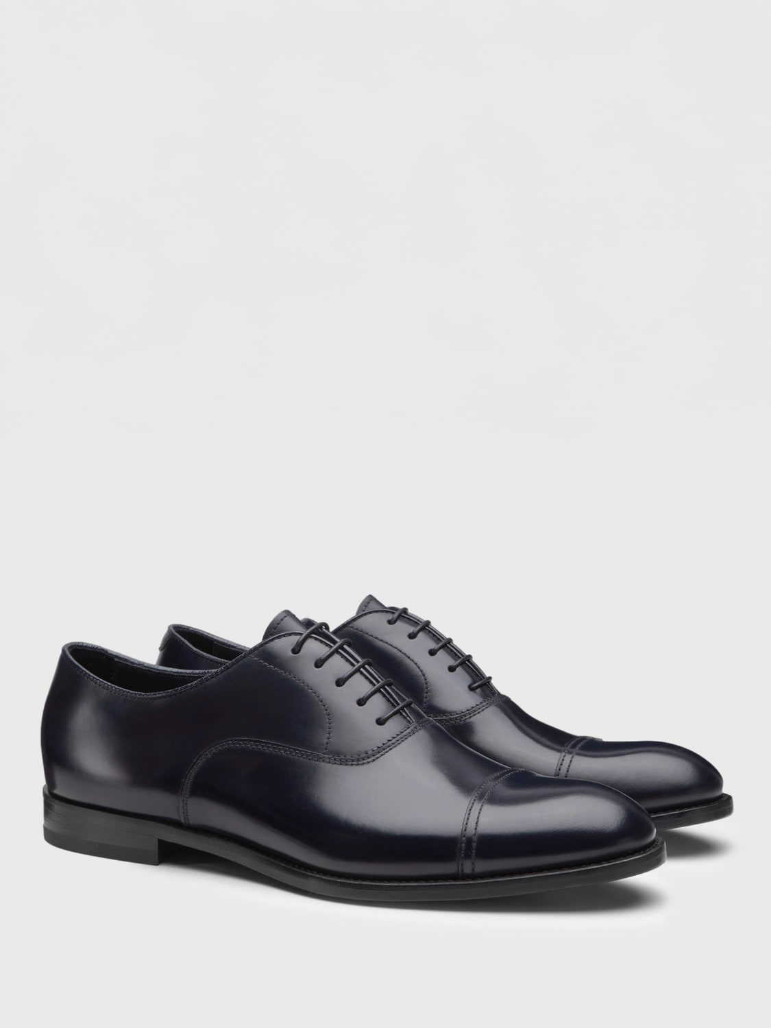 DOUCAL'S SCARPE STRINGATE: Oxford Doucal's in pelle , Blue - Img 2