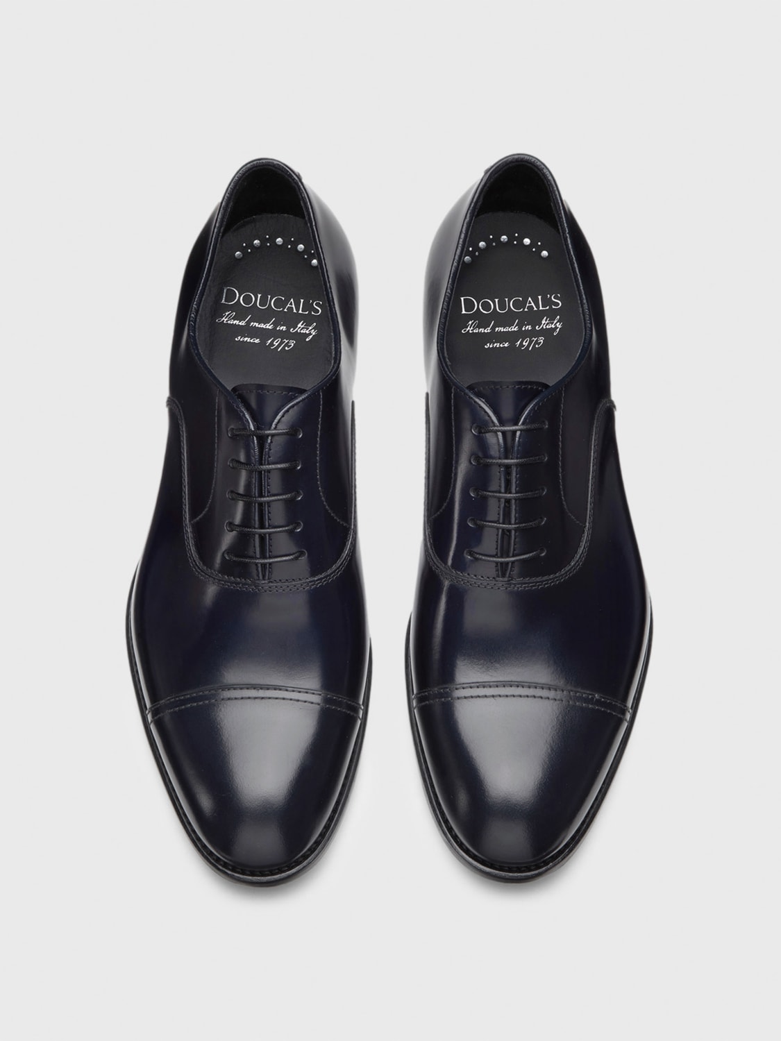 DOUCAL'S SCARPE STRINGATE: Oxford Doucal's in pelle , Blue - Img 3