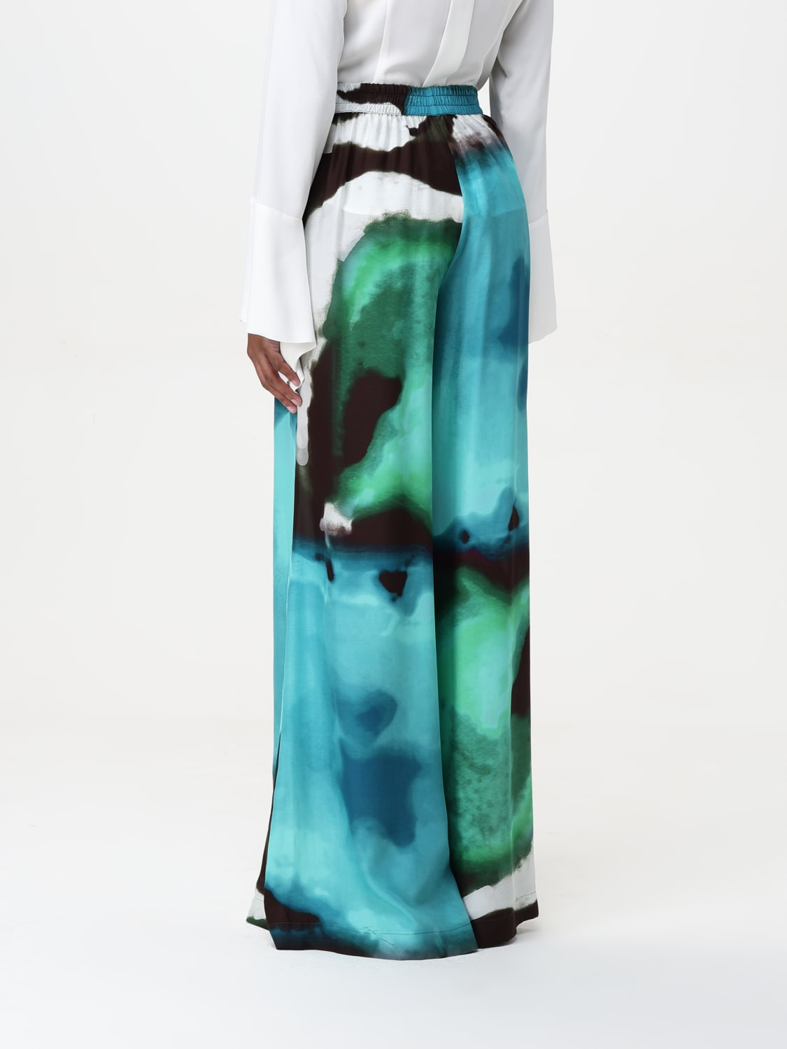GIANLUCA CAPANNOLO: Pants woman - Green | Gianluca Capannolo
