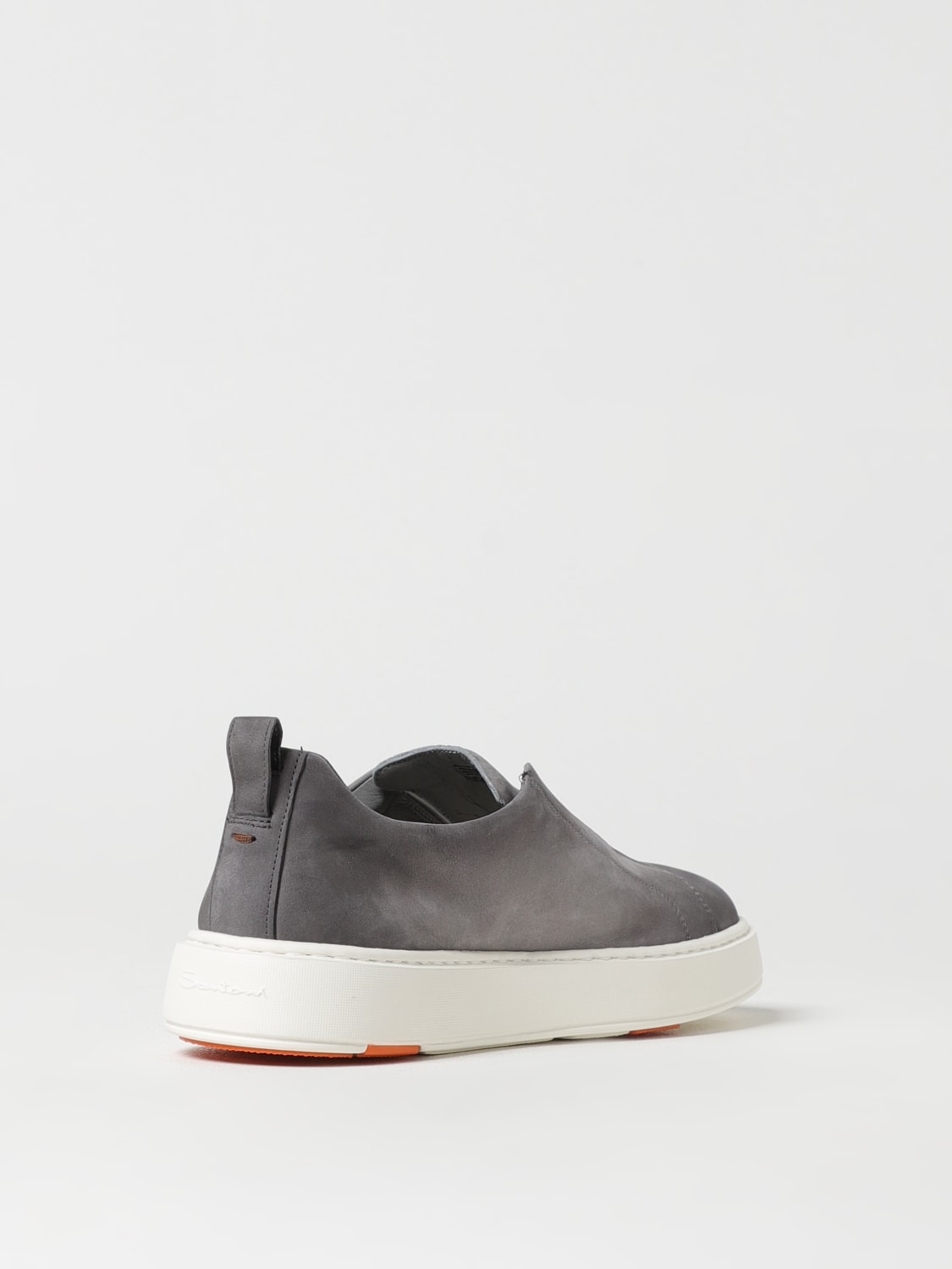 SANTONI SNEAKERS: Sneakers Santoni in camoscio , Bianco - Img 3