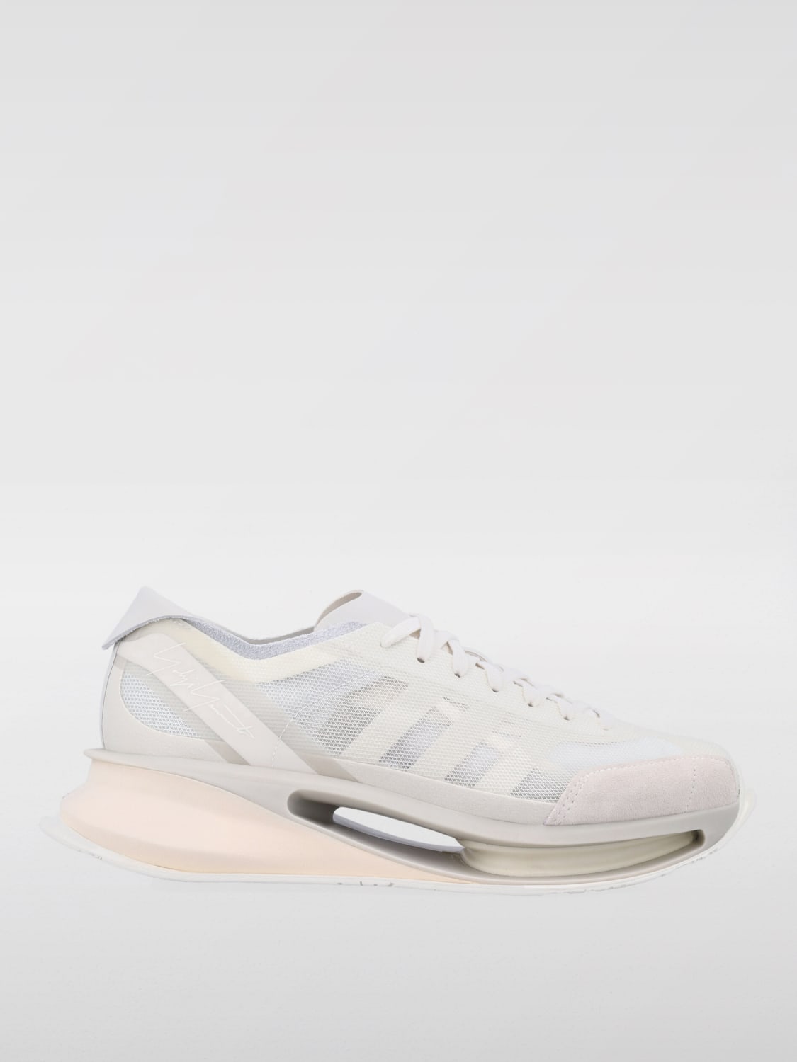 Y-3 SNEAKERS: Sneakers Gendo Run Y-3 in nylon e camoscio , Bianco - Img 1