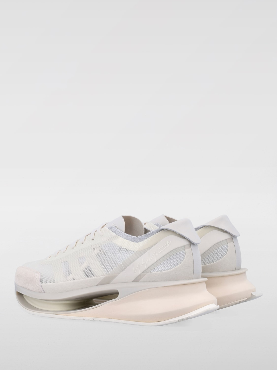 Y-3 SNEAKERS: Sneakers Gendo Run Y-3 in nylon e camoscio , Bianco - Img 3