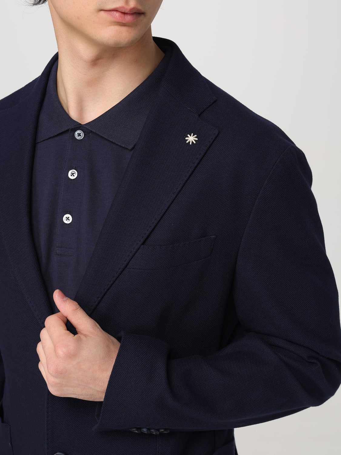 MANUEL RITZ JACKET: Blazer men Manuel Ritz, Blue - Img 4