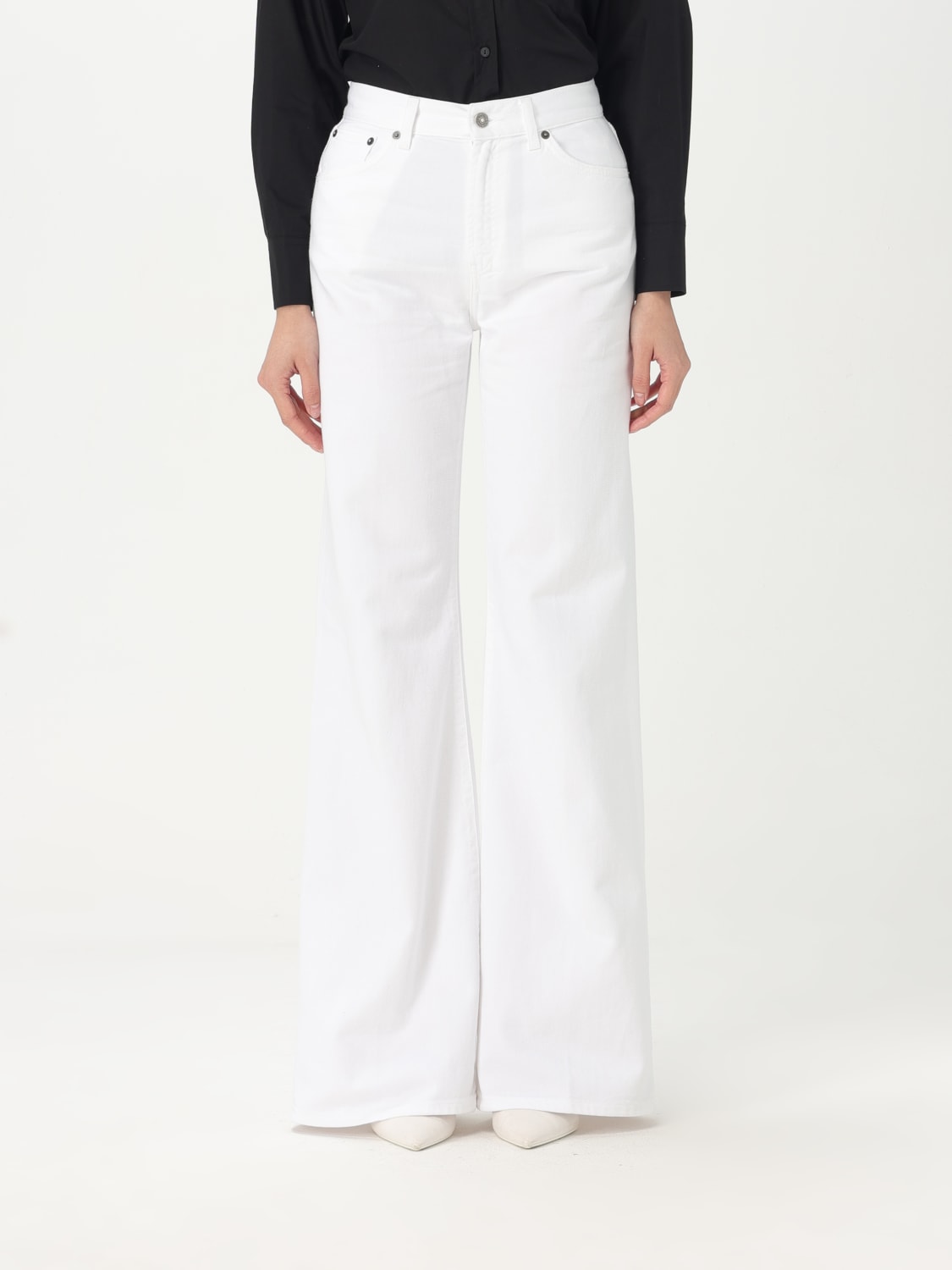 DONDUP JEANS: Pants woman Dondup, White - Img 1