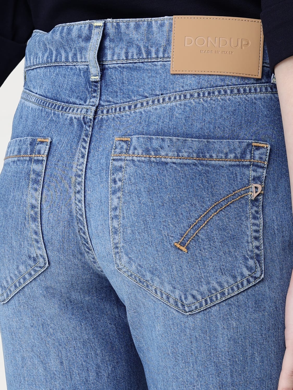 DONDUP JEANS: Jeans cropped Dondup in denim , Blue - Img 3