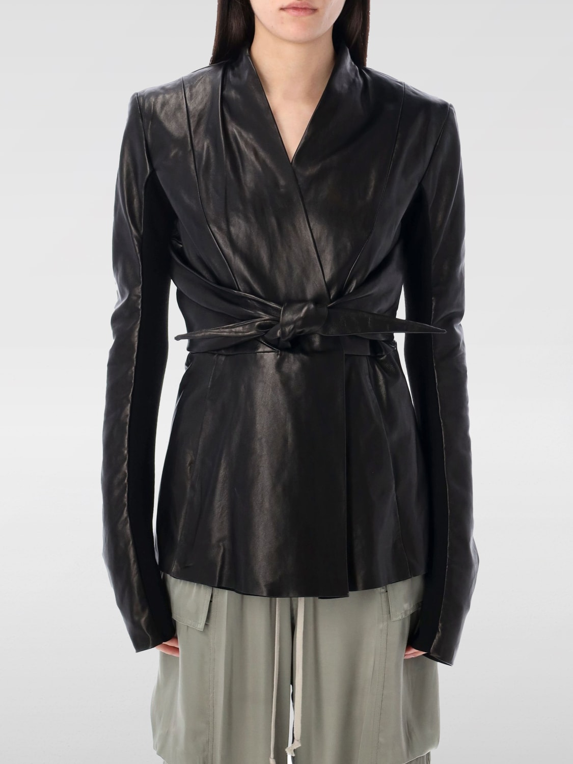 コート RICK OWENS OUTERWEAR (RP01E7700LBY) RICK OWENS：コート レディース - ブラック | GIGLIO.COM