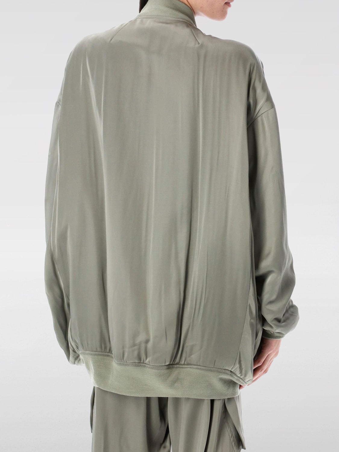 RICK OWENS JACKET: Rick Owens viscose blend bomber jacket, Beige - Img 2