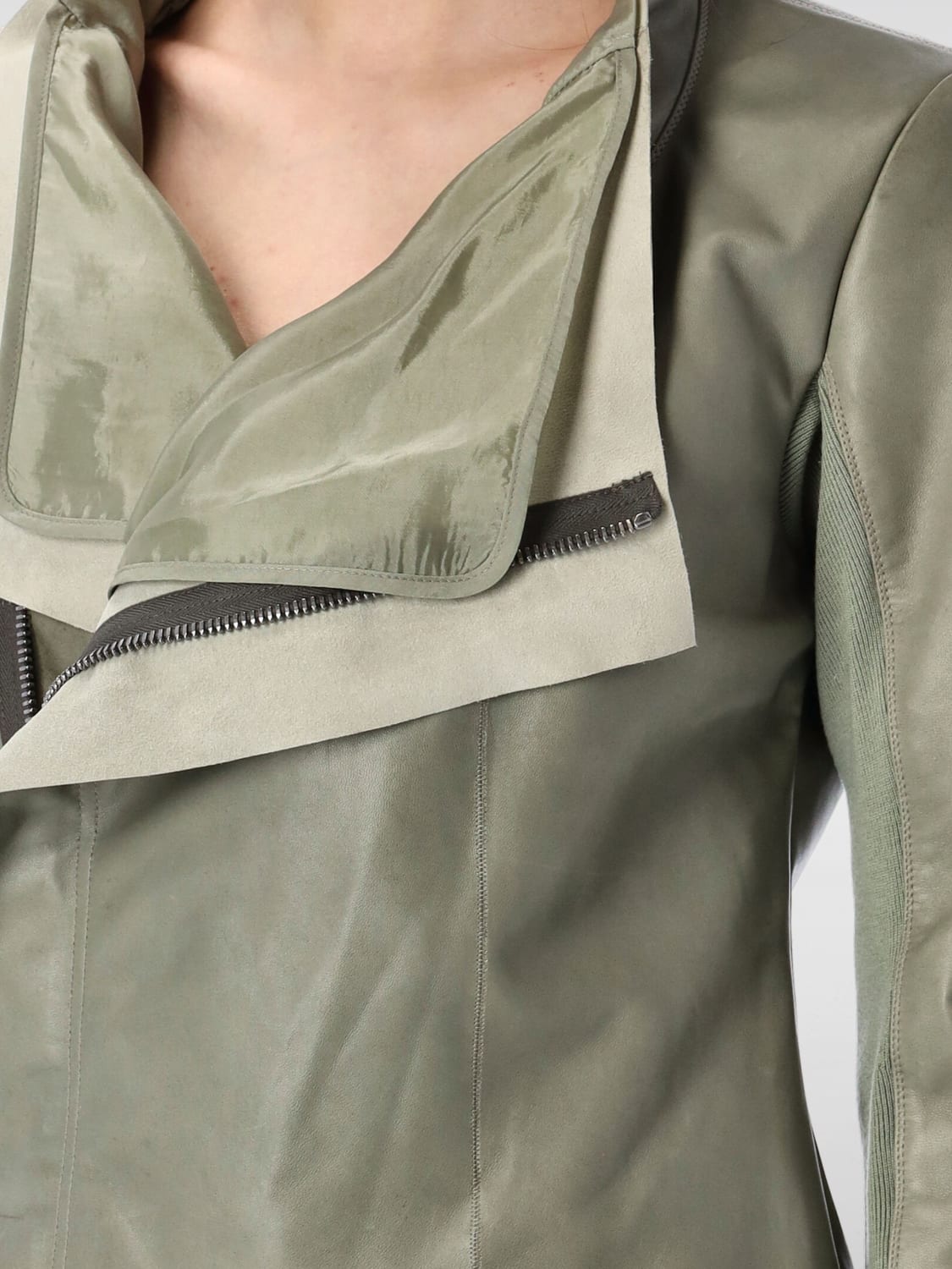 ジャケット RICK OWENS Woman Jacket Beige RP01E7702LBY 15 RICK OWENS: leather biker jacket - Beige | Rick Owens jacket