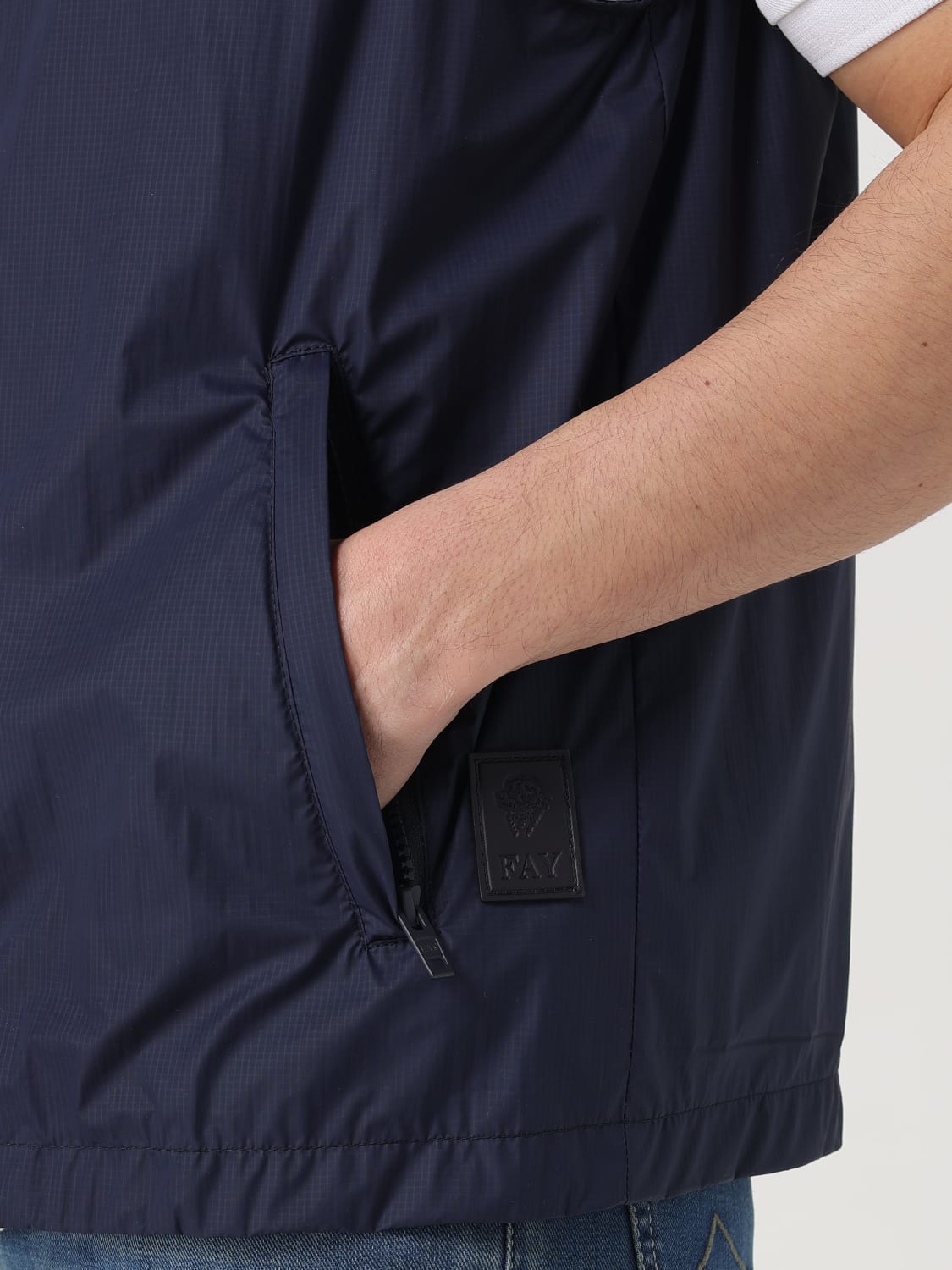 FAY SUIT VEST: Fay nylon vest, Blue - Img 4