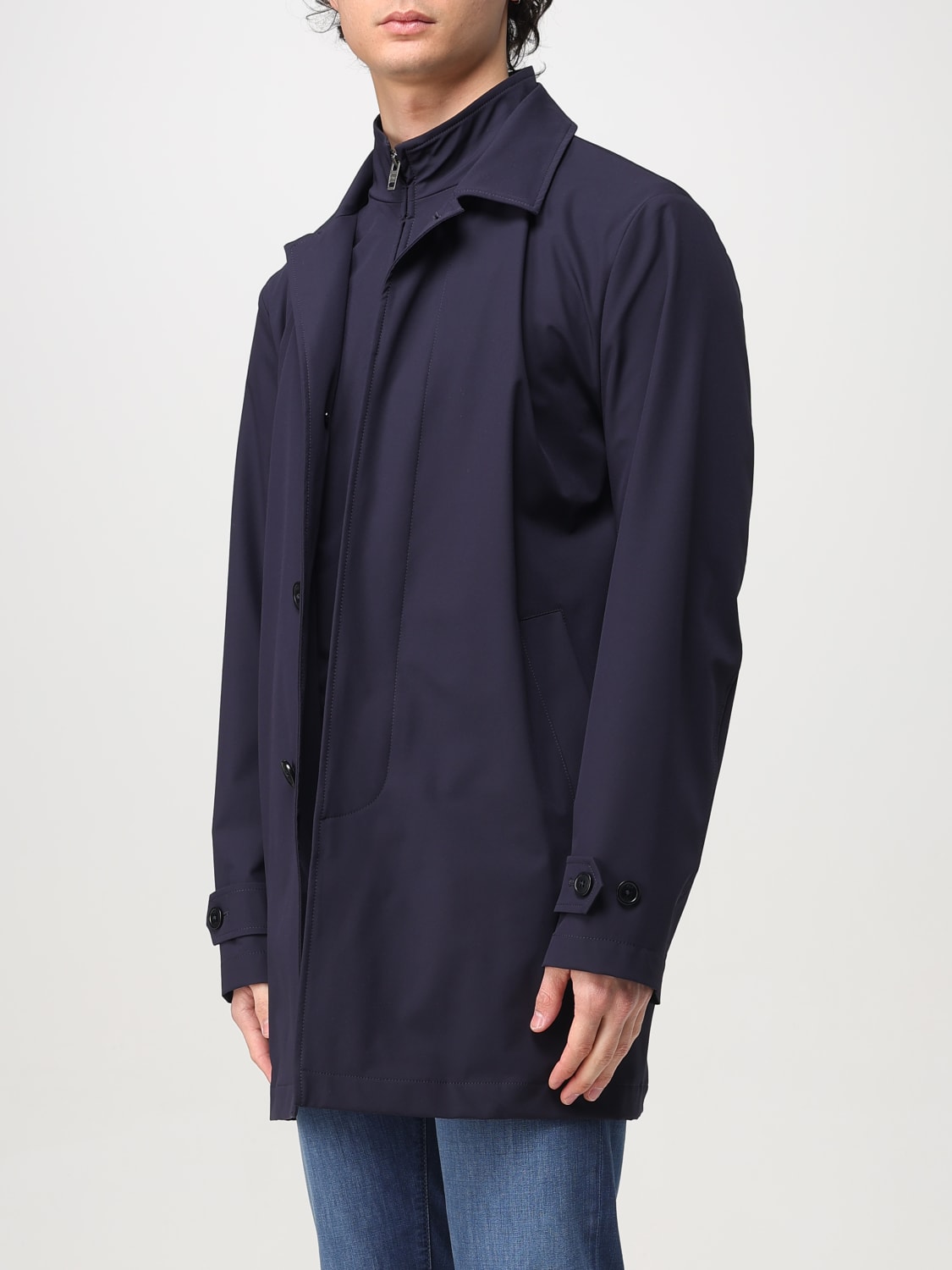 FAY コート: コート メンズ Fay, ブルー - Img 3